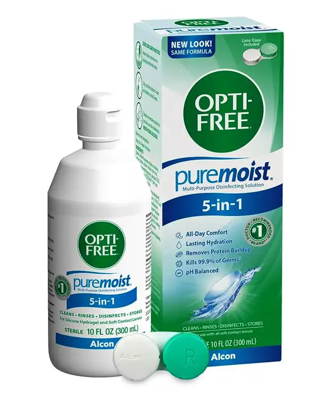 محلول عدسات لاصقة للعيون